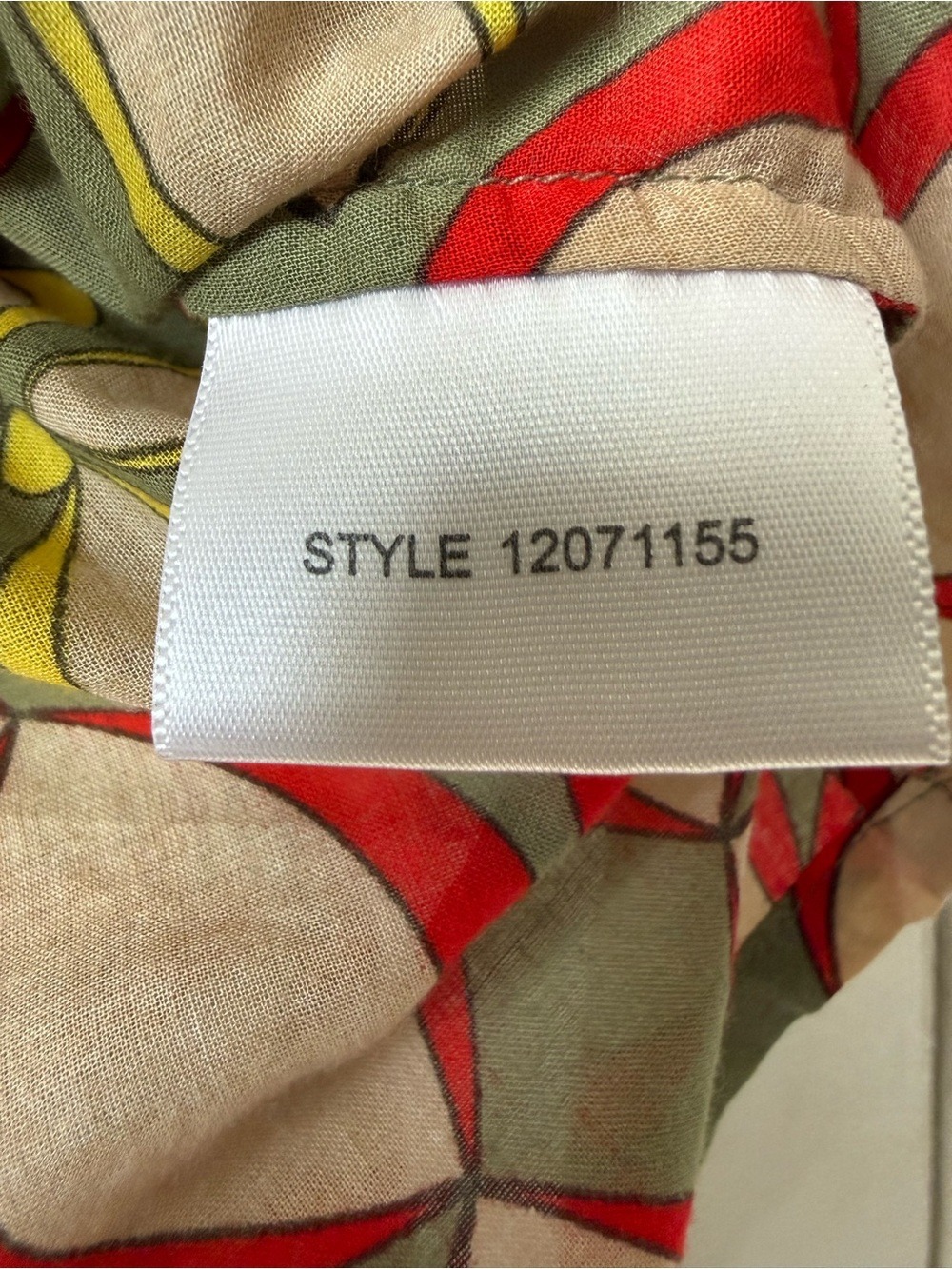 Tory Burch Mod Geometric Print Button Down Shirt Retro Resort Boho Blouse Sz 8 - Picture 9 of 10